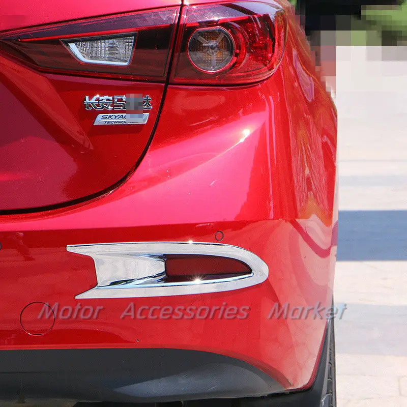 Новинка хромированная задняя противотуманная светильник ободок отделка для Mazda 3