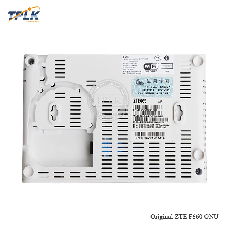 ZTE F660 GPON ONT 4 LAN + 2 голоса WIFI USB 3 0 Версия оптический сетевой терминал английская
