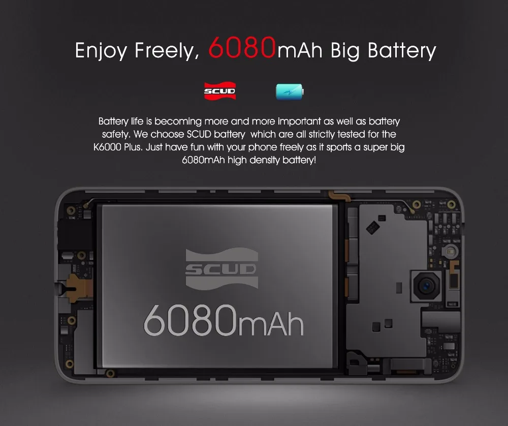 Oukitel K6000 плюс 6080 мА/ч 4G смартфон 5 &quotMTK6750T Octa Core 4 GB 64 Android 7 0 16MP Быстрая зарядка с