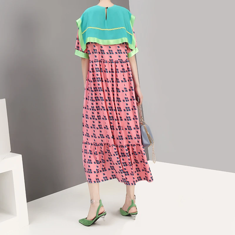 Новинка 2019 корейский стиль женское летнее платье трапециевидной формы длинное