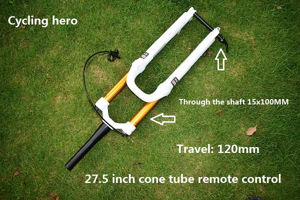 27.5 inches MTB велосипед прямой и конусная труба 15x100 мм проходной вал пневматическая вилка подвеска вилка 27," производительность превышает SR SUNTOUR FOX - Цвет: 27.5 inches