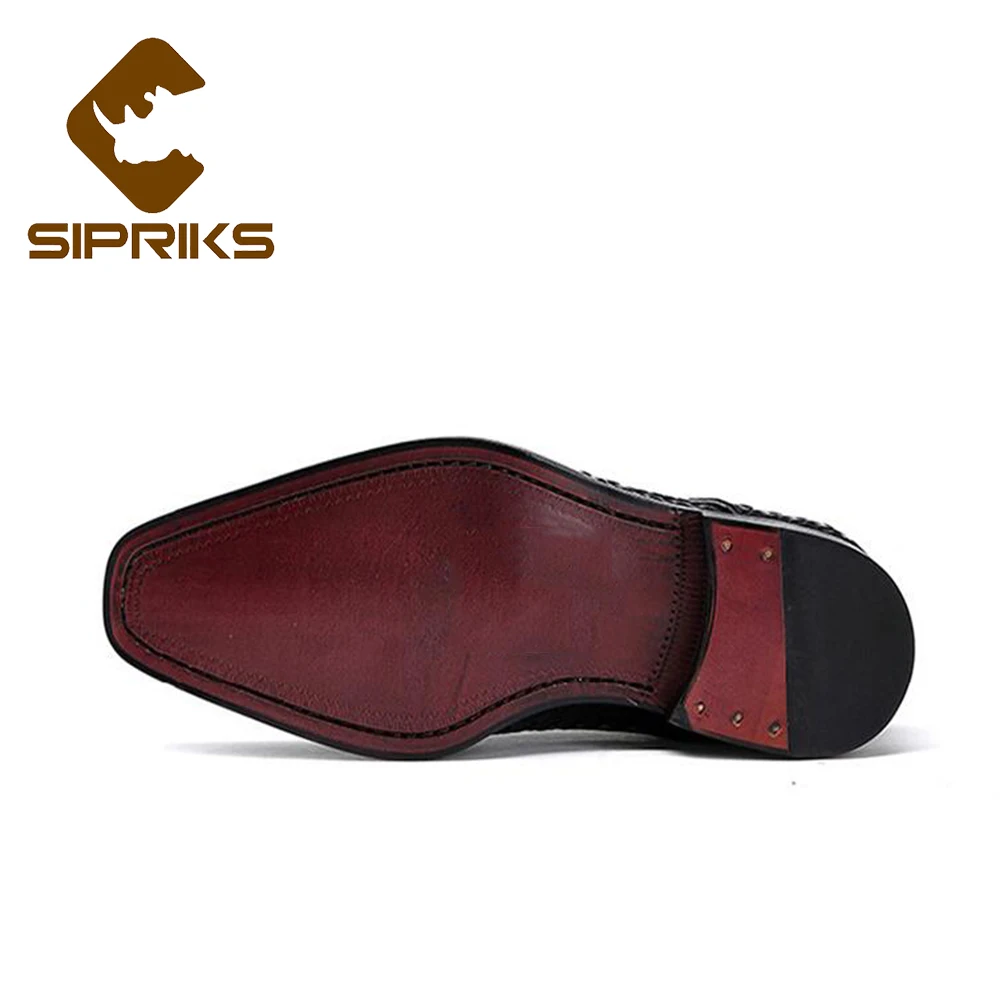 Sipriks на заказ богини сварные туфли мужские импортные кожаные черные Лоферы