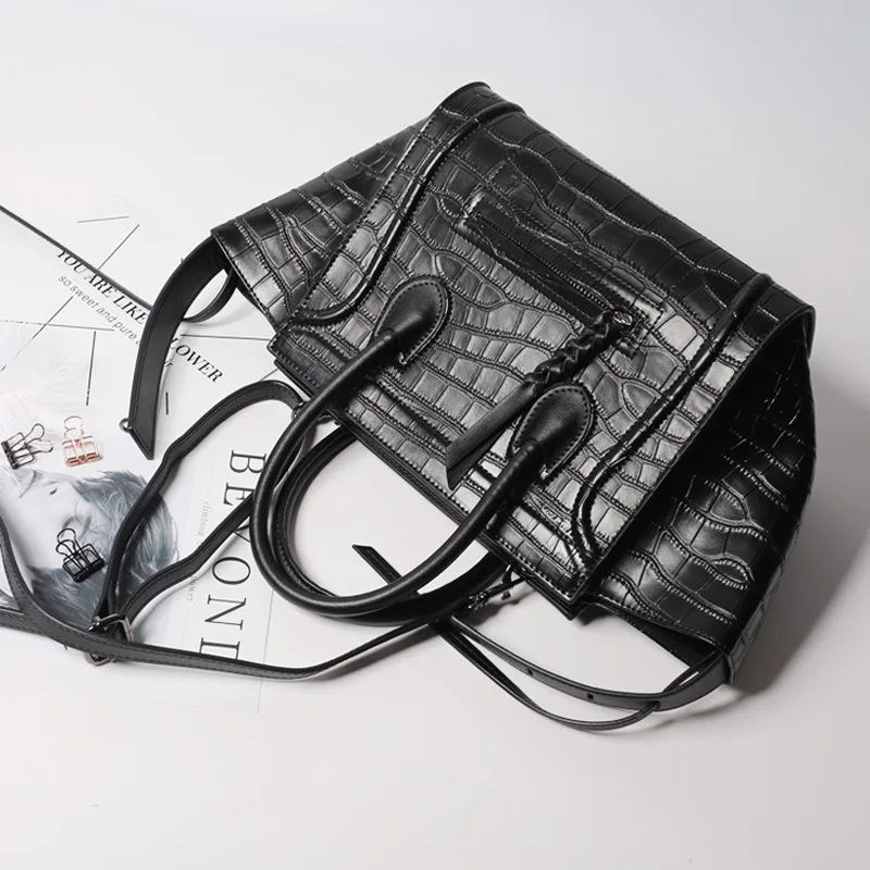 2019 пояса из натуральной кожи крокодил молния кисточкой сумки Crossbody Tote на плечо