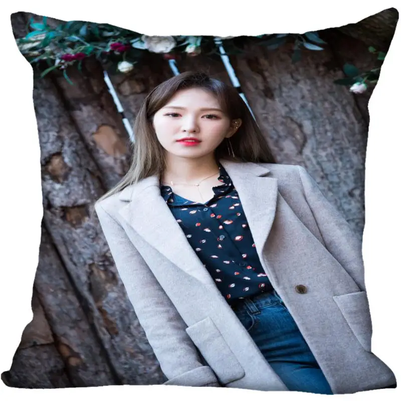 

Custom Kpop Red Velvet Wendy Printed Square silk Pillowcases 40x40cm,35x35cm One Side Satin Pillowcase Custom Logo