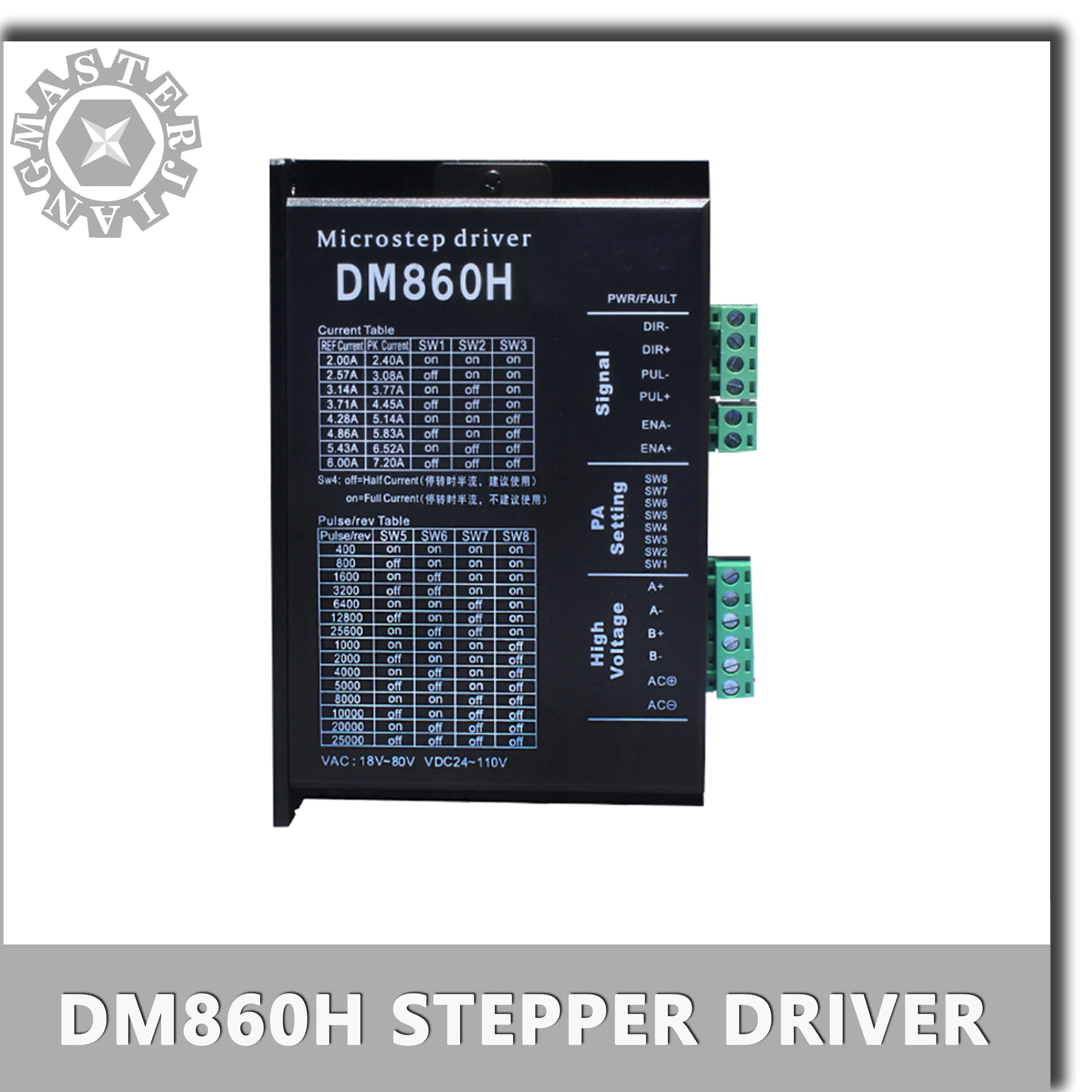 Цифровой Драйвер шагового двигателя DSP DM860H бесщеточный микрошаговый двигатель