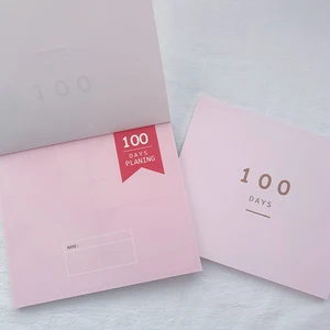 Календарь с обратным отсчетом на 100 дней, ежедневные фотообои, 50 листов, внутренняя бумага, планер, ежедневник, канцелярские товары