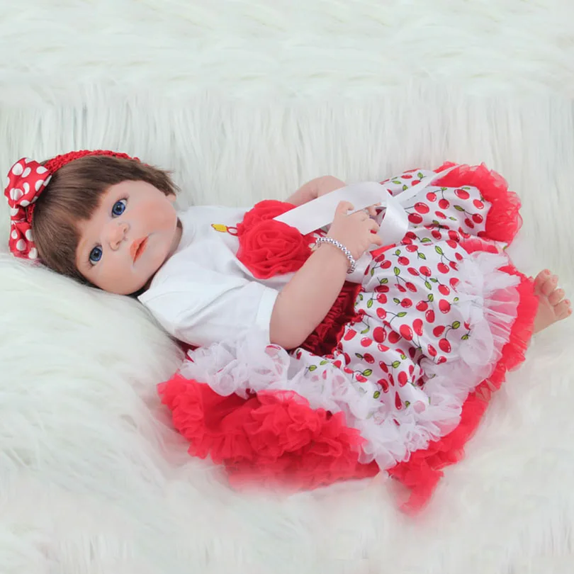 Кукла реборн силиконовая Реалистичная для новорожденных принцесс 55 см 22