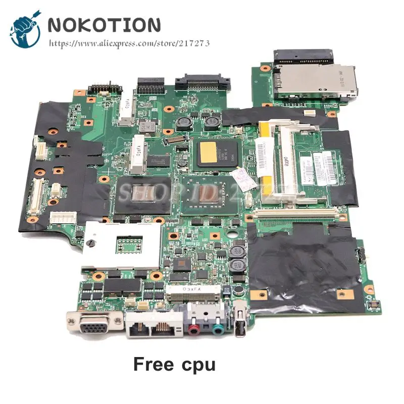 

NOKOTION For Lenovo thinkpad T61 T61P laptop motherboard 42W7653 44C3931 42W7877 15.4 965PM DDR2 FX570M graphics free cpu
