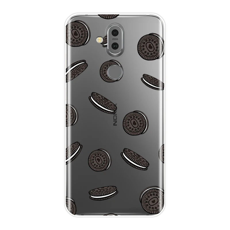 Чехол для Nokia 7 1 6 5 3 2 Plus пончик мороженое Cooky ilicone мягкая задняя крышка чехол