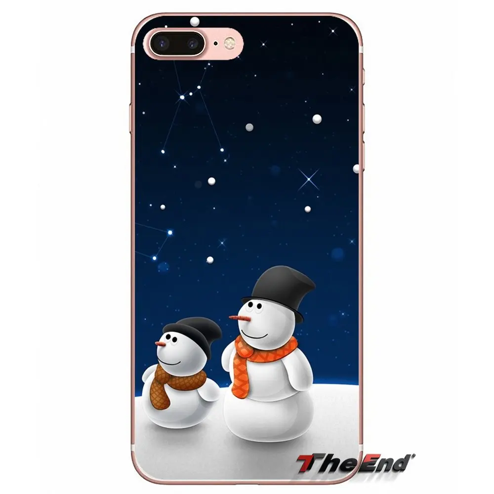 Для huawei G7 G8 P7 P8 P9 Lite Honor 4C 5X 5C 6X Коврики 7 8 9 Y3 Y5 Y6 II 2 Pro 2017 Kawaii праздники Снеговики