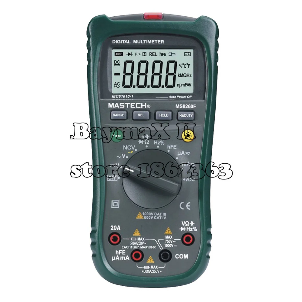 MASTECH MS8260F Мегаомметр DMM Частотный конденсатор w/бесконтактная проверка напряжения