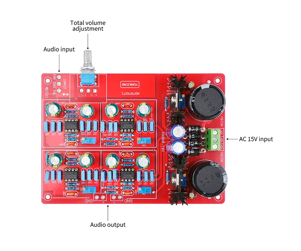 AIYIMA NE5534 усилитель предусилитель доска HIFI Fever предусилитель тон регулятор громкости DIY для домашнего кинотеатра звуковая система