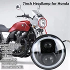 Мотоцикл 7 дюймов круглые фары с белым кольцом для Honda CB500 CB1300 Hornet250 Hornet600 Hornet900 VTEC VTR250