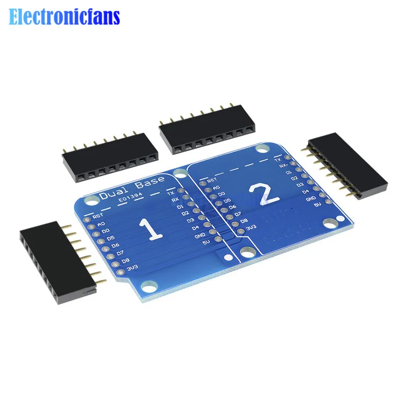 Для Wemos D1 Mini двойная розетка двойное основание щит NodeMCU ESP8266 макетная Базовая