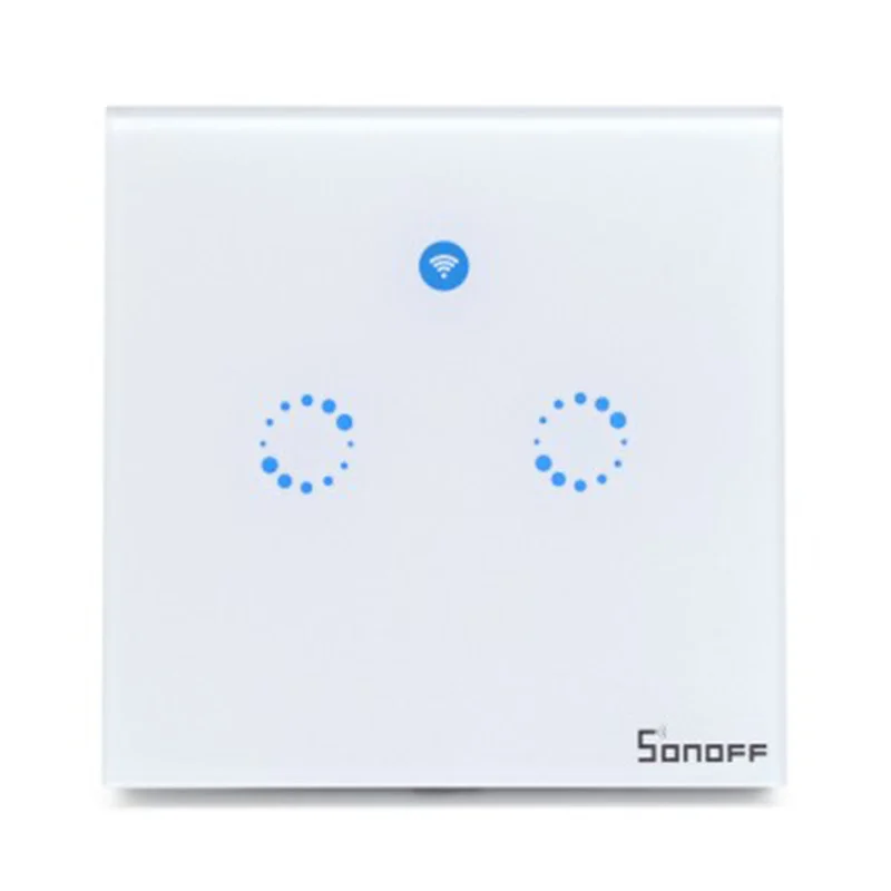 Sonoff T1 EU Smart Wifi настенный сенсорный выключатель света 1 банда 2 банды сенсорный/WiFi/433 RF/APP удаленный контроллер для умного дома работа с Alexa