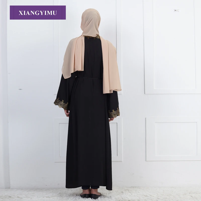 F812 мусульманская абайя модное вышитое платье Nida кардиган халат Jubah от производителя