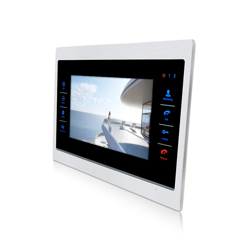 Free Shipping 720P AHD HD 7" LCD Record Monitor Touch Sensor Button Motion Detection Set Unlock Time for Video Intercom System |