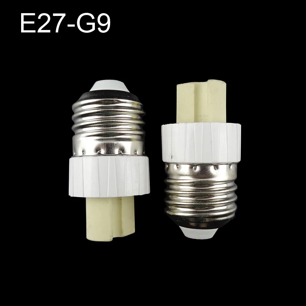 

10pcs Lamp Holder Converter Light Socket Base Converter Splitter Adapter E27/ GU10 / B22/ E14/ G9/ EU Plug JQ