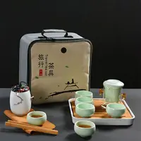 Mini Tracking Gaiwan Tea Accessories including Tray bag package Gift Chinese Tea Set Kongfu Ceramic Porcelain Drinkware Set