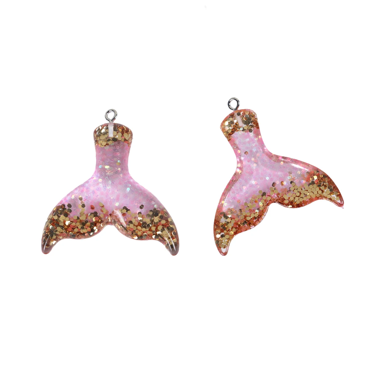 Подвески из смолы с блестками зеленого цвета русалка 47 мм (1 7/8 дюйма) x 31 2/8 3