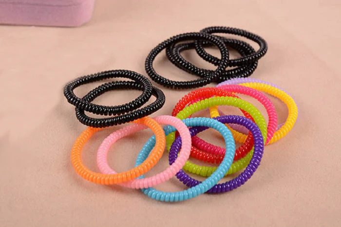 Шпилька для волос с резинкой, имеющая дизайн телефонного провода, для женщин и девочек, аксессуар для волос, держатель для головного убора, в форме гусеницы.