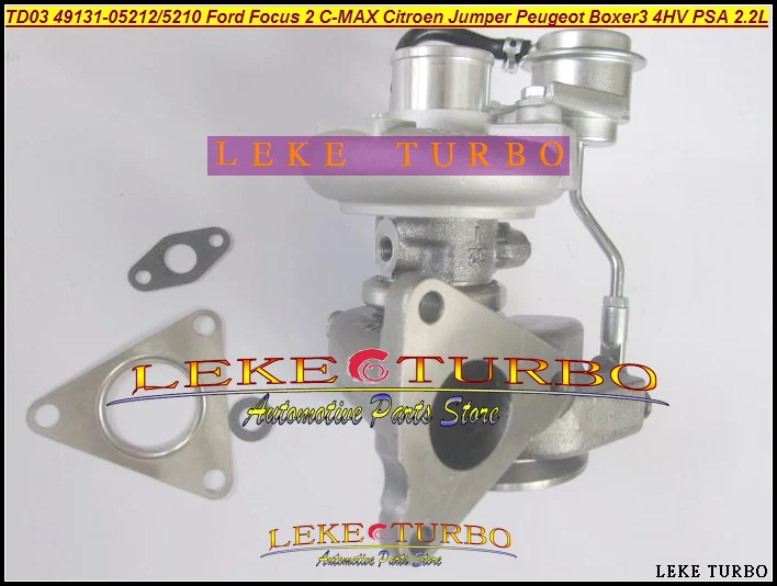 Турбокомпрессор TD03 49131 05212 6U3Q6K682AE для Ford Focus 2 Citroen Jumper Peugeot Boxer 3 4HV PSA л HDI|turbocharger