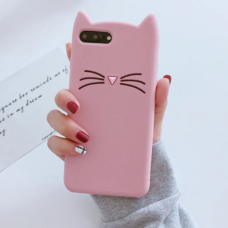 Мягкий силиконовый чехол с объемным мультяшным котом для Vivo Y51 Y55 Y66 Y67 Y75 Y79 Y83 Y85 V3 Max