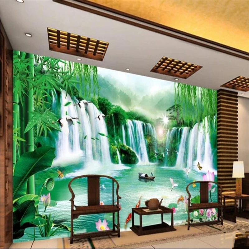 

beibehang Custom 3d wallpaper landscape painting landscape mural sofa living room bedroom tv backdrop wall home decor painting