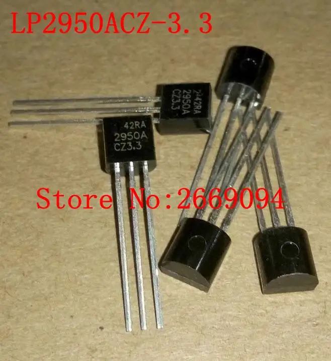 

20 шт., LP2950-3.3 2950acz-3. 3 LP2950ACZ-3.3 LP2950 IC REG LDO 3,3 В, а, TO92, новое, хорошего качества