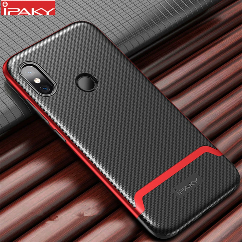 Чехол IPAKY для Xiaomi Redmi Note 6 Pro 6a углеродное волокно силикон ПК защитная броня