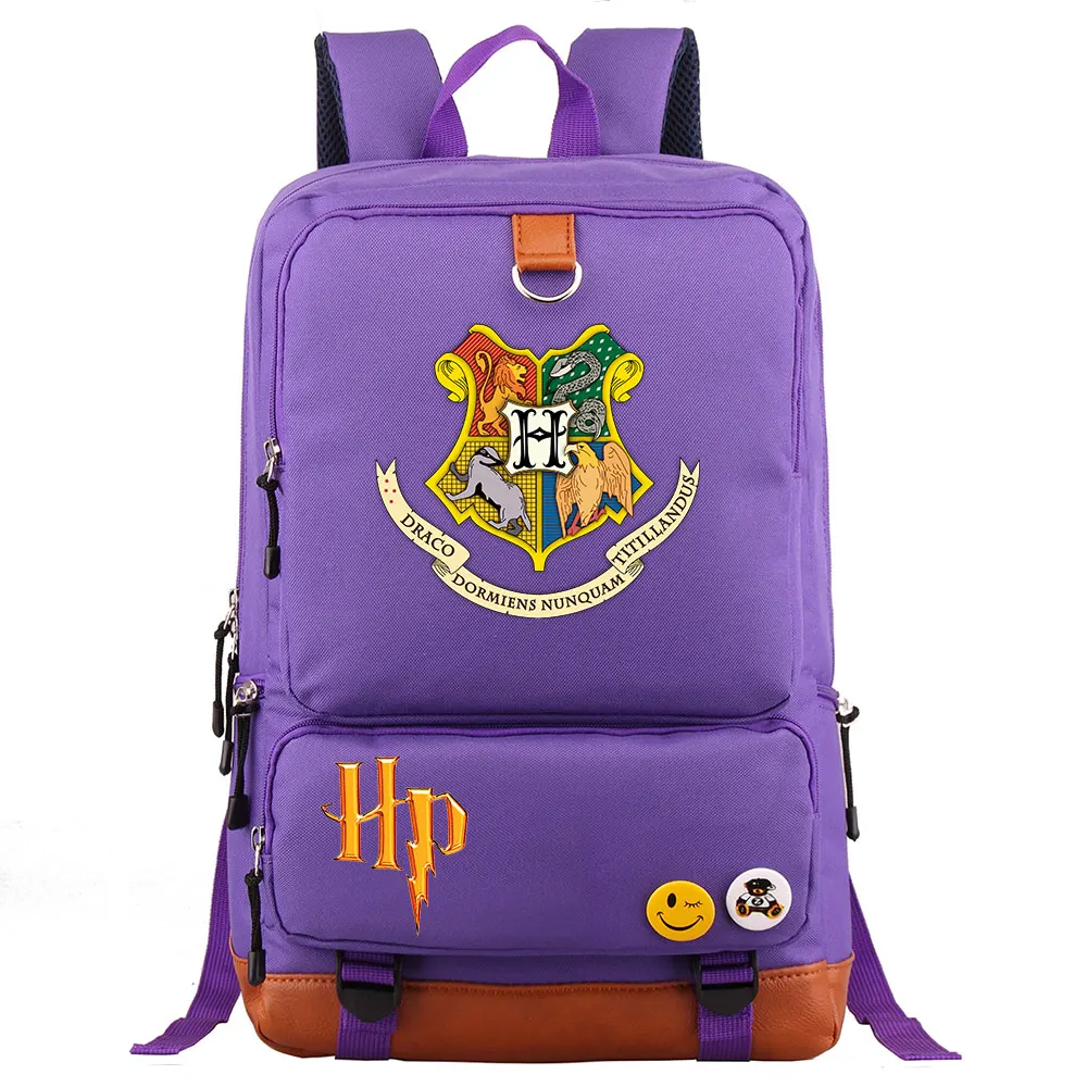 08 Волшебный Хогвартс hp Письмо значок Гриффиндор мальчик девочка школьная сумка женский рюкзак подростковый лоскутный холст мужской студенческий рюкзак - Цвет: 08