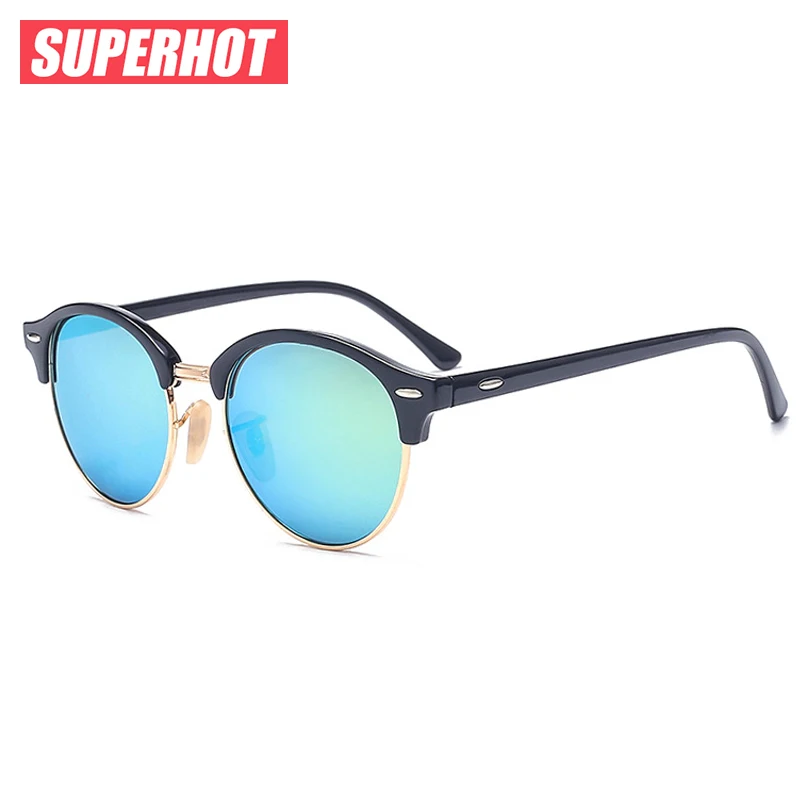 Супермодные Круглые Солнцезащитные очки для мужчин и женщин солнцезащитные gafas
