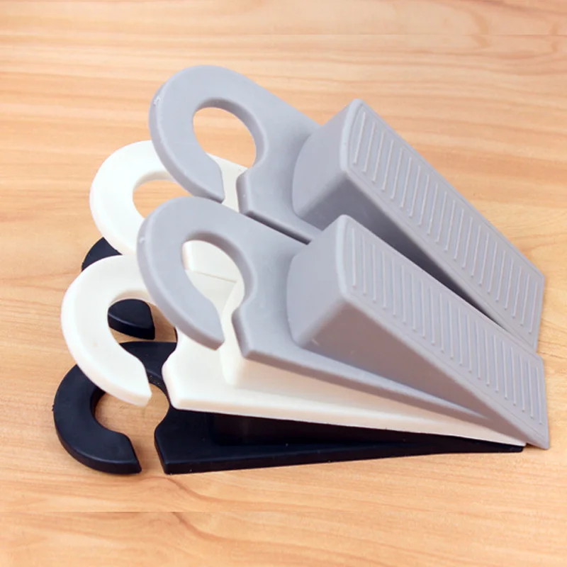 Резиновые дверные Упоры для дверей 2 шт. Нескользящие черные резиновые буферы