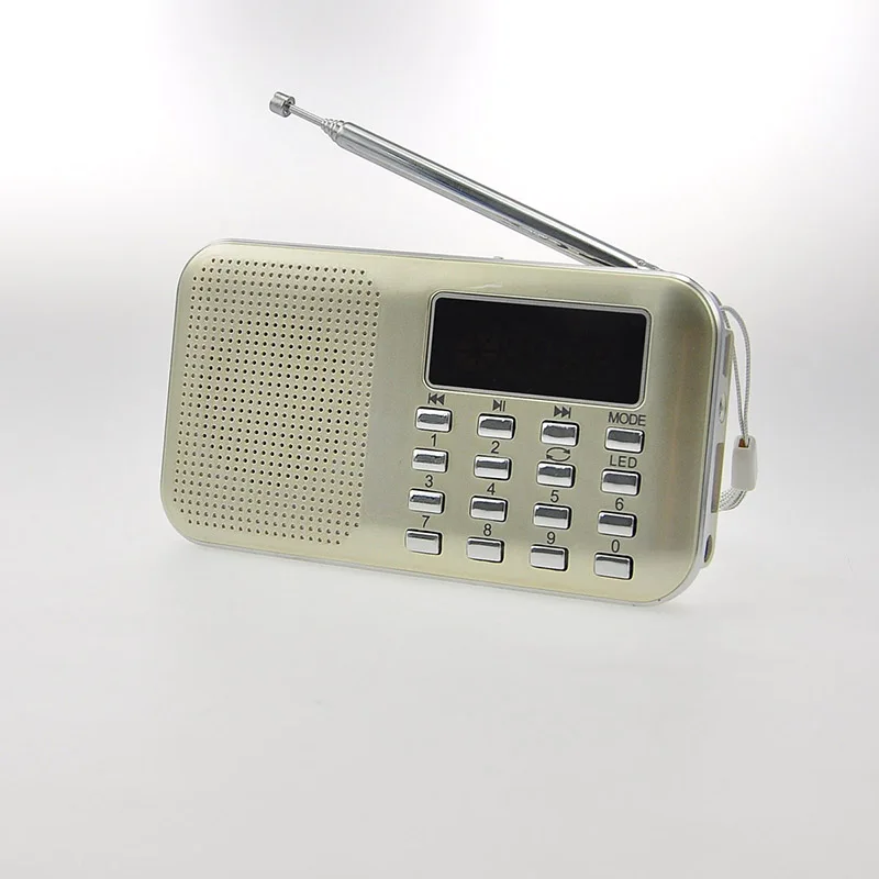 Мини L 218 цифровой ЖК дисплей MP3 радио Динамик плеер Поддержка карты памяти USB с