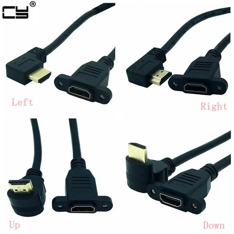 HDMI compatible 2.0 4K * 2k позолоченная медь кабель 60 Гц HDV2.0 правой и левой крышкой