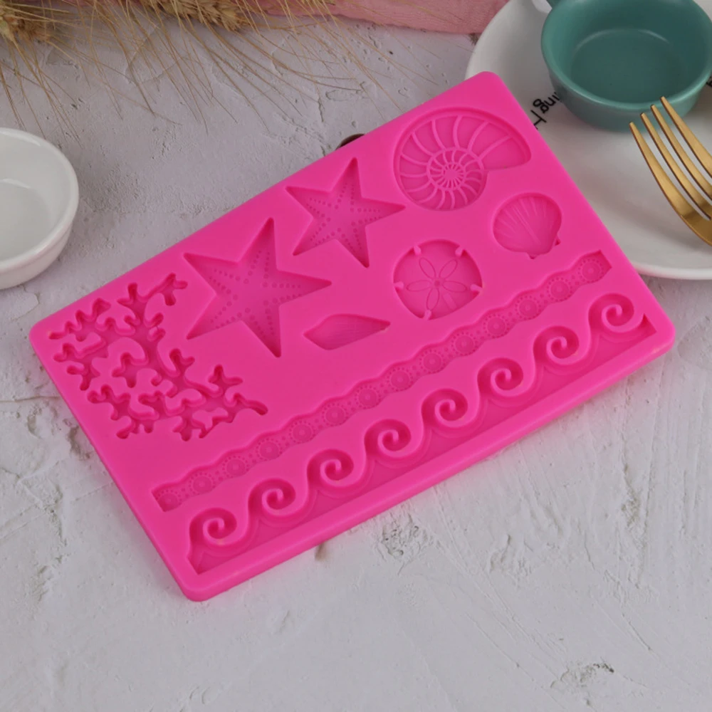 Новинка 2019 форма Морская жизнь искусственная ракушка волна для торта сделай сам