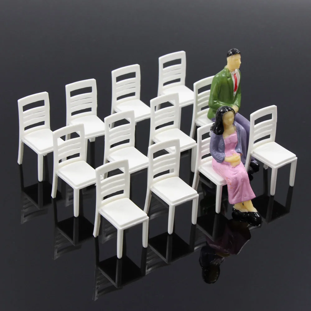 12 шт. модель железнодорожной железной дороги стул отдыха диван скамья пейзажа 1:20