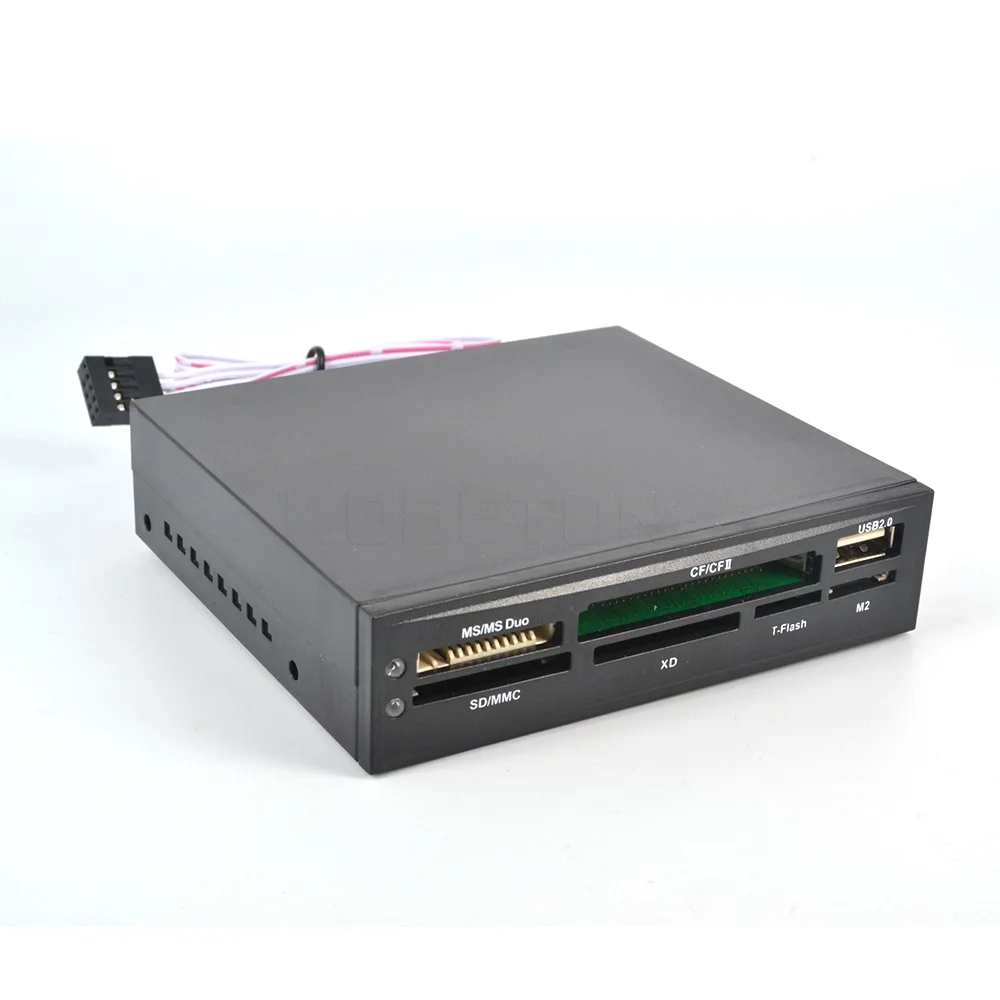 Все в 1 внутренняя кардридер USB 2 0 3 5 &quot флоспи Бей Фронтальная панель SDHC Micro SD MMC CF XD