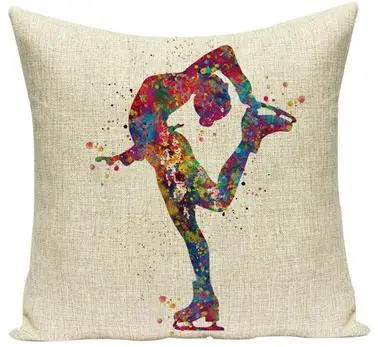9 Southeast Asia Buddha Cushion Zen Meditation Buddha Statue Watercolor Musical Instruments Skull Pattern Creative Sofa Pillows - Цвет: 9