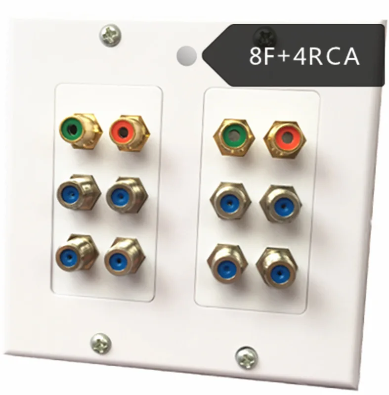8F глава коаксиальный сигнала + 4RCA лотоса аудио и видео припой панели разъем