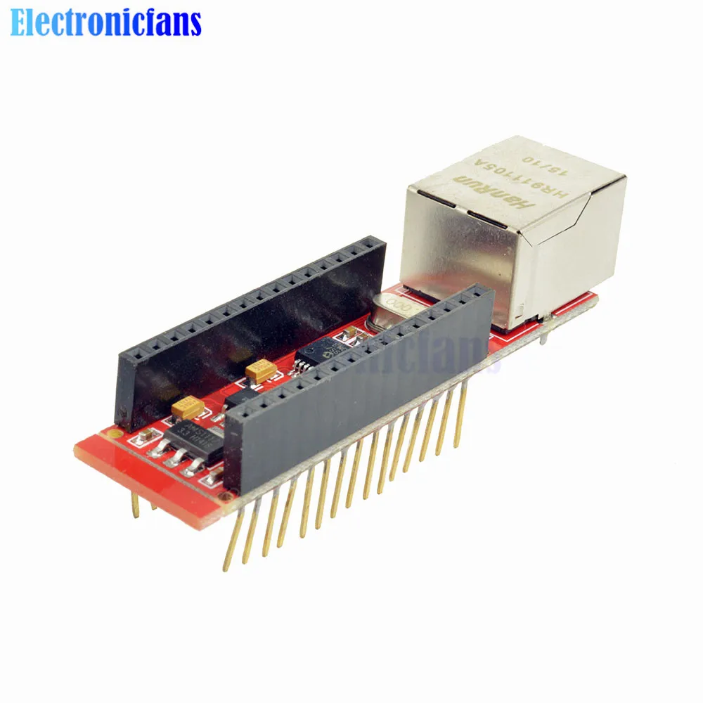 Сетевой экран V1.0 ENC28J60 для Arduino Nano микрочипа HR911105A RJ45 V3 Ethernet веб сервер модуль