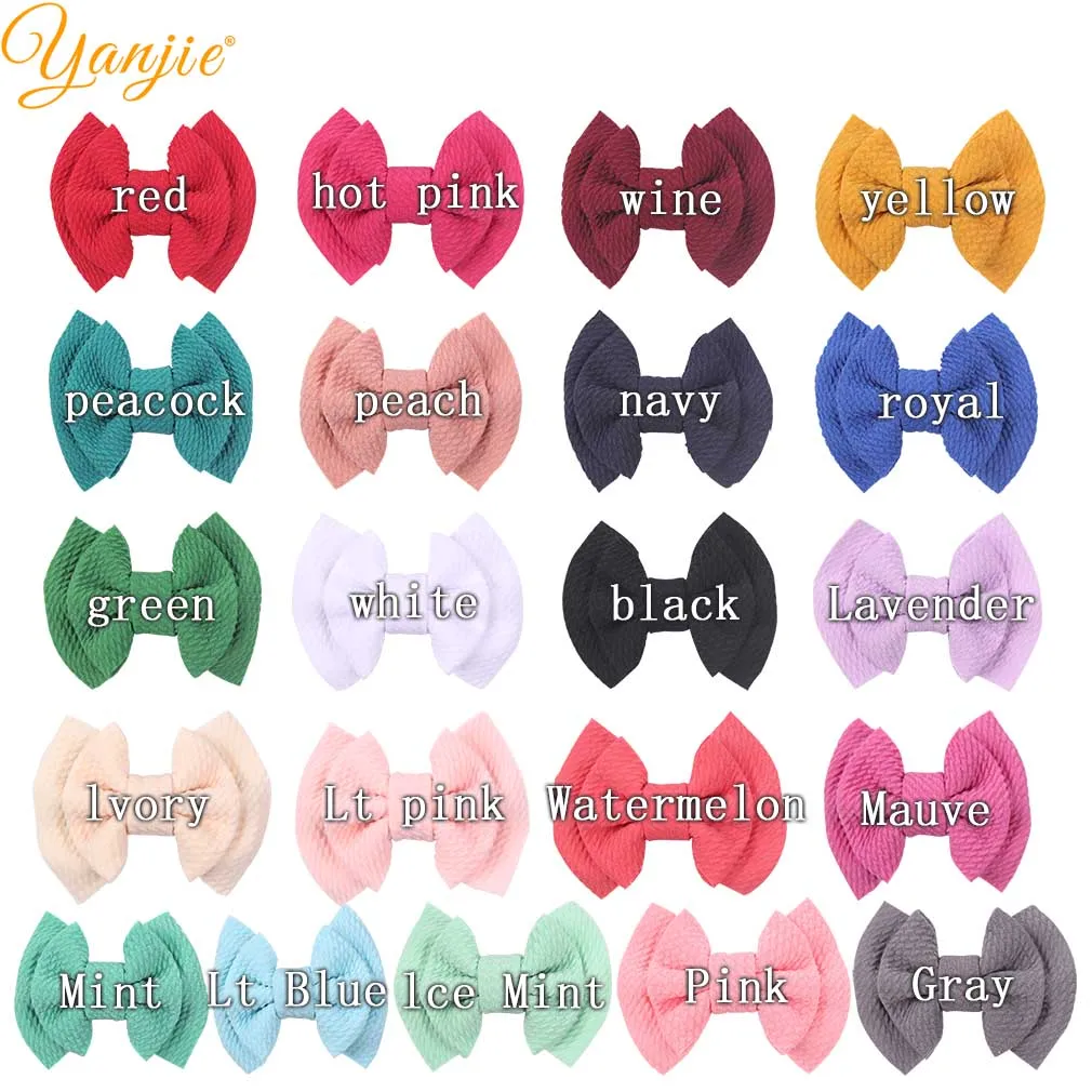 mixed 10 шт./лот 3,5 ''двухслойный вафельный бант для волос для девочек, детская повязка на голову, шикарные заколки для волос, горячая Распродажа, аксессуары для волос DIY - Цвет: mixed