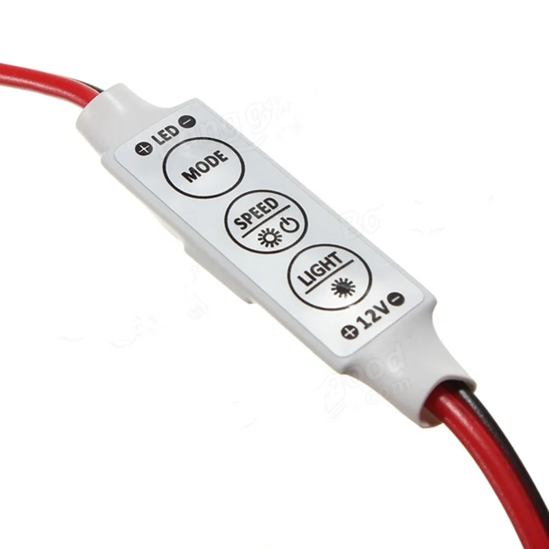 

New arrived DC12V Mini 3 Keys Single Color LED Controller Brightness Dimmer for led 3528 5050 strip light ,1pcs/lot