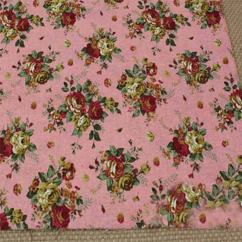 Набор хлопковых пододеяльников 5 разных цветов с цветочным принтом 24*22 см|fabric