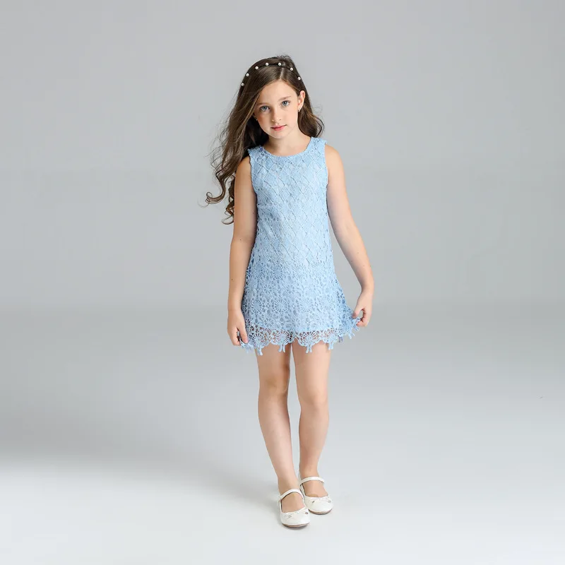 Baby Girls Summer A-line Dress 2018 Cute Princess For Party Kids Lace Dresses for Children Casual Clothing | Детская одежда и