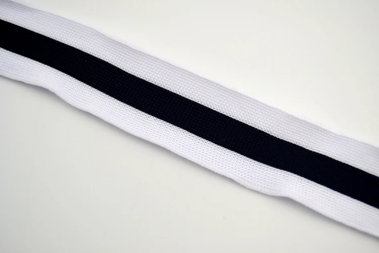 2017 подиумный модный белый черный украшенный тесьма в полоску Шитье для одежды DIY
