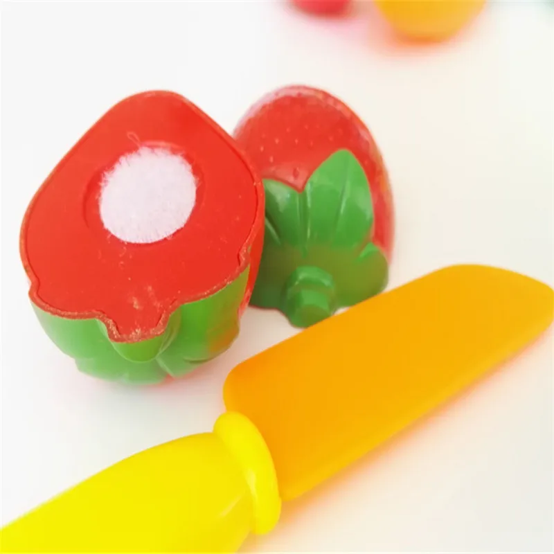 

16 Pcs Baby Toy DIY Plastic Kitchen Food Vegetable Fruit Cutting Toys Kids Pretend Play Educational Toy Cook Cosplay For Kid &w