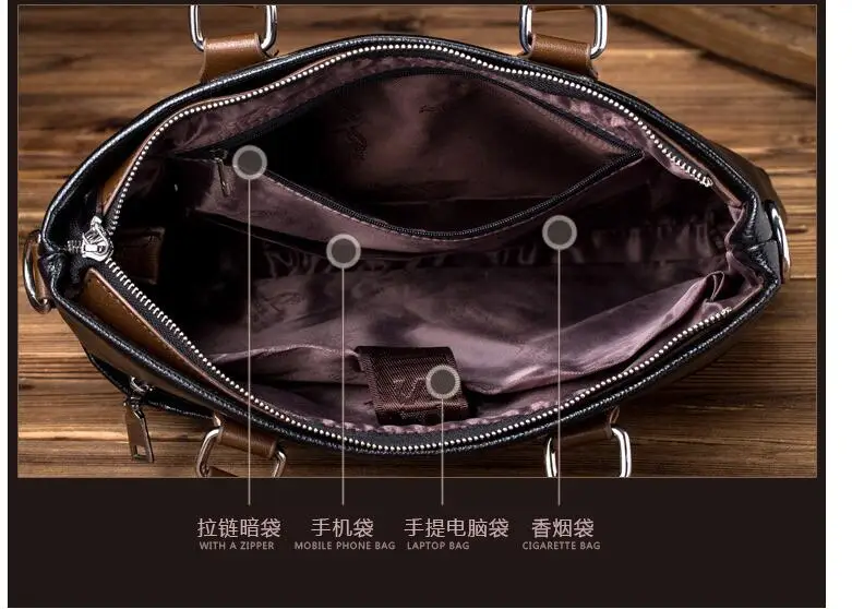 2016 Новый Человек Сумка Из Натуральной Кожи Бизнес Мужчин Компьютер тонкий ad