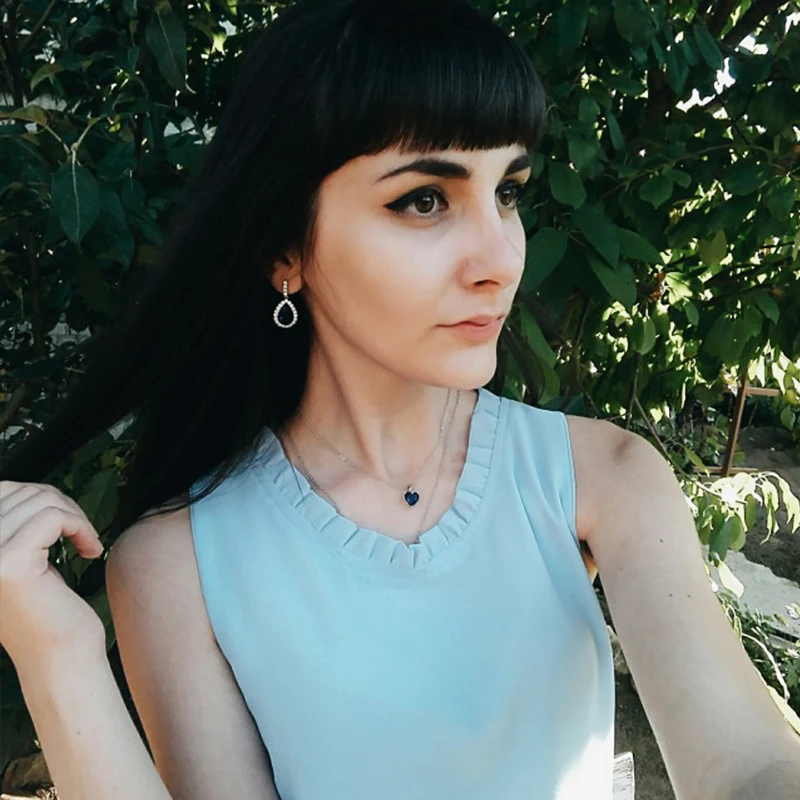 Luoteemi AAA кубического циркония классический большая капля Кристаллические серьги