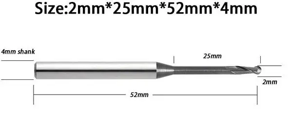 10 шт. Roland зубные cad-cam циркония Endmill карбида бора, 0.6 мм, 1.0 мм, 2.0 мм, зубные лаборатории циркония фрезерные инструменты для воска, pmma